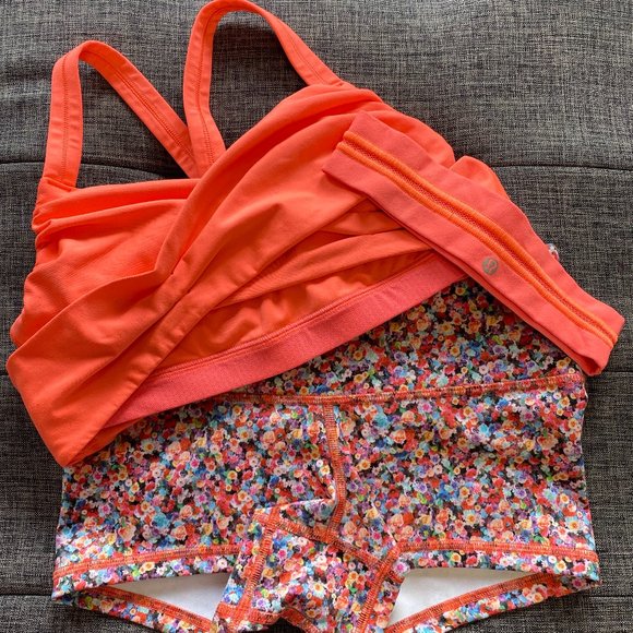 Lululemon Sports Bra and Boogie Shorts - Picture 1 of 8